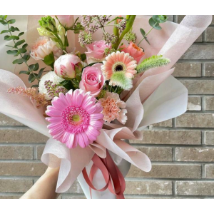 Pink Cotton Paper Bouquet Wrapping Pack 33